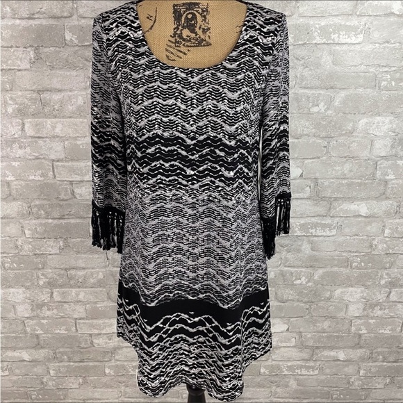 Karen Kane Citrus Twist Fringe Dress - Picture 2 of 8